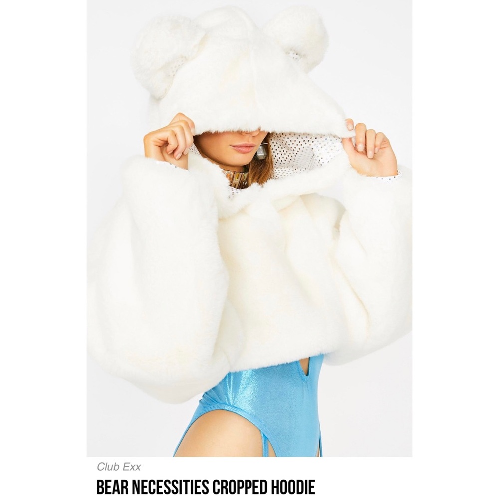 Bear Necessities cropped hoodie